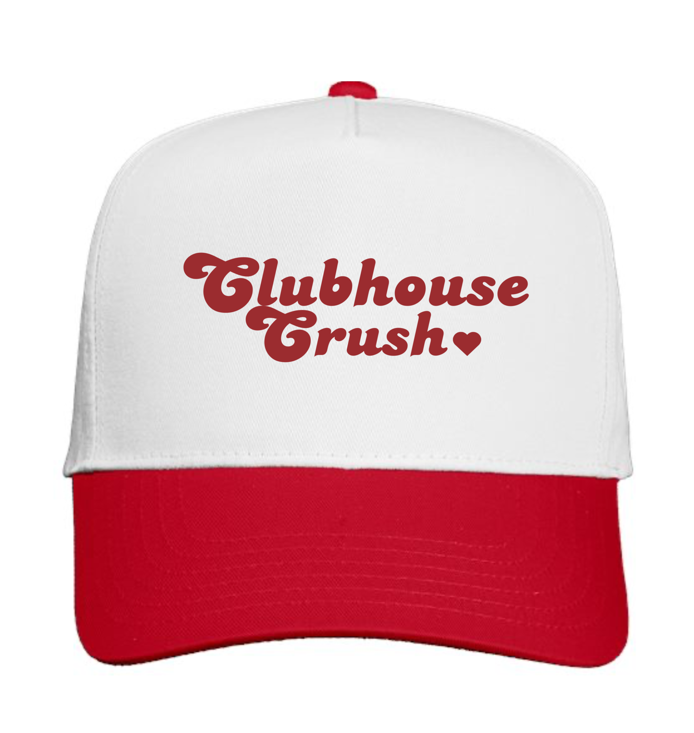 The Crush Classic Hat | White/Red with Red Stitch