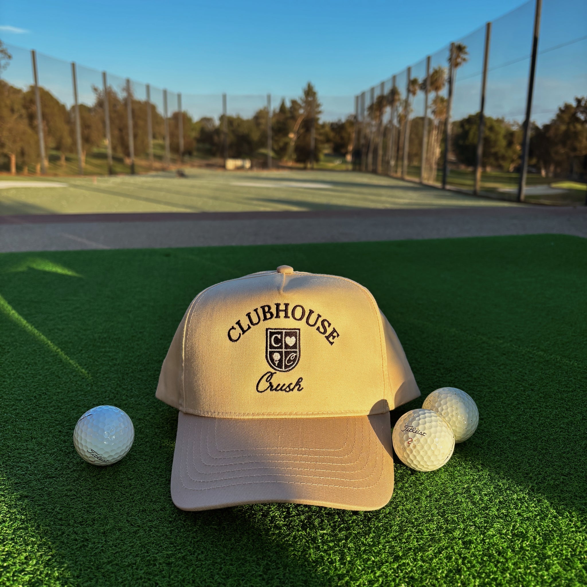 The Clubhouse Classic Hat | Natural/Khaki with Black Stitch